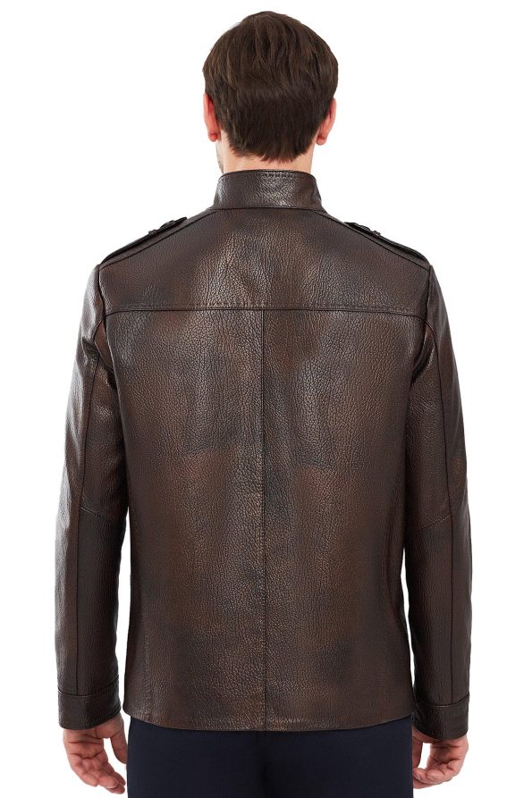 Alvarez Men’s 100% Real Brown Leather Jacket 3