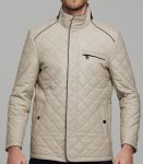 Beige Cambridge Men’s Leather Jacket (1)