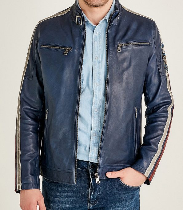 Blue Formula Men’s Leather Jacket (1)