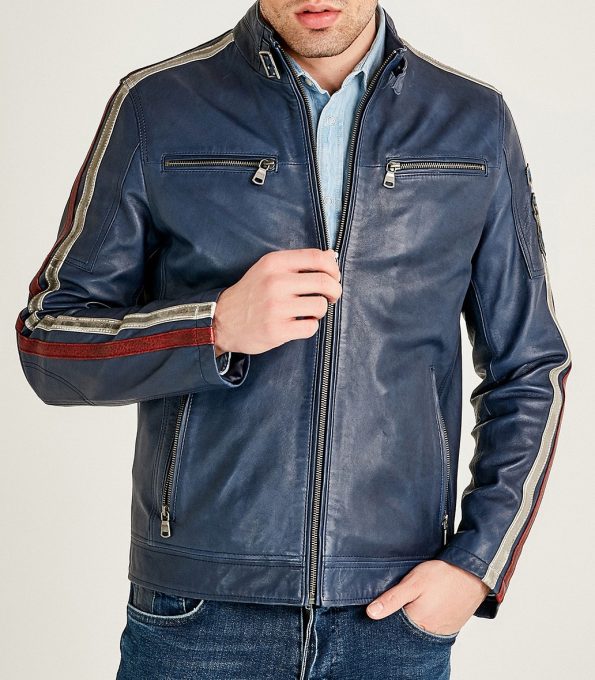 Blue Formula Men’s Leather Jacket (2)