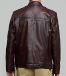 Bordeaux George Men’s Leather Jacket (2)